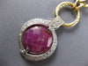 LARGE 17.80CT DIAMOND & AAA RUBY 14KT 2 TONE GOLD 3D LARIAT TOGGLE FUN NECKLACE