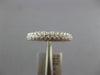 ESTATE .71CT DIAMOND 18KT WHIITE GOLD 3 ROW PAVE SEMI ETERNITY ANNIVERSARY RING