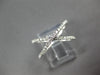 ESTATE WIDE .43CT DIAMOND 18KT WHITE & ROSE GOLD CRISS CROSS INFINITY LOVE RING
