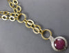 LARGE 17.80CT DIAMOND & AAA RUBY 14KT 2 TONE GOLD 3D LARIAT TOGGLE FUN NECKLACE