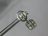 .86CT DIAMOND 18KT WHITE GOLD 3D ROUND & BAGUETTE DOUBLE SQUARE HANGING EARRINGS
