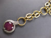 LARGE 17.80CT DIAMOND & AAA RUBY 14KT 2 TONE GOLD 3D LARIAT TOGGLE FUN NECKLACE