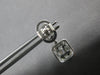 .86CT DIAMOND 18KT WHITE GOLD 3D ROUND & BAGUETTE DOUBLE SQUARE HANGING EARRINGS