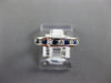 .48CT DIAMOND & AAA SAPPHIRE 18K WHITE GOLD ROUND SEMI ETERNITY ANNIVERSARY RING
