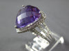 EXTRA LARGE 10.01CT DIAMOND & AAA AMETHYST 18K WHITE GOLD TRILLION HALO FUN RING