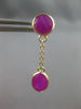 ESTATE 5.32CT AAA RUBY 14K YELLOW GOLD CLASSIC ROUND & OVAL FUN HANGING EARRINGS