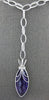 EXTRA LARGE .86CT DIAMOND & AAA AMETHYST 14K WHITE GOLD MARQUISE LARIAT NECKLACE