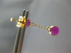 ESTATE 5.32CT AAA RUBY 14K YELLOW GOLD CLASSIC ROUND & OVAL FUN HANGING EARRINGS