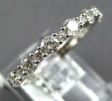 .69CT DIAMOND 18KT WHITE GOLD ROUND 3MM SEMI ETERNITY WEDDING ANNIVERSARY RING