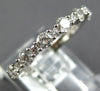.69CT DIAMOND 18KT WHITE GOLD ROUND 3MM SEMI ETERNITY WEDDING ANNIVERSARY RING