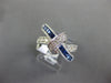 1.72CT DIAMOND & AAA SAPPHIRE 14K WHITE GOLD CRISS CROSS INFINITY LOVE KNOT RING