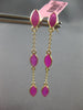 4.60CT AAA RUBY 14KT YELLOW GOLD 3D MARQUISE SHAPE BY THE YARD HANGING EARRINGS