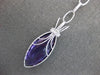 EXTRA LARGE .86CT DIAMOND & AAA AMETHYST 14K WHITE GOLD MARQUISE LARIAT NECKLACE