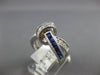 1.72CT DIAMOND & AAA SAPPHIRE 14K WHITE GOLD CRISS CROSS INFINITY LOVE KNOT RING