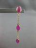4.60CT AAA RUBY 14KT YELLOW GOLD 3D MARQUISE SHAPE BY THE YARD HANGING EARRINGS