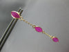 4.60CT AAA RUBY 14KT YELLOW GOLD 3D MARQUISE SHAPE BY THE YARD HANGING EARRINGS