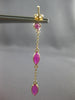 4.60CT AAA RUBY 14KT YELLOW GOLD 3D MARQUISE SHAPE BY THE YARD HANGING EARRINGS