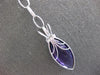 EXTRA LARGE .86CT DIAMOND & AAA AMETHYST 14K WHITE GOLD MARQUISE LARIAT NECKLACE