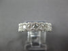 WIDE .86CT DIAMOND 18KT WHITE GOLD 3D ROUND HALO SEMI ETERNITY ANNIVERSARY RING