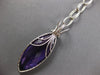 EXTRA LARGE .86CT DIAMOND & AAA AMETHYST 14K WHITE GOLD MARQUISE LARIAT NECKLACE