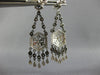 1.62CT WHITE & CHOCOLATE FANCY DIAMOND 14KT WHITE GOLD HEXAGON HANGING EARRINGS