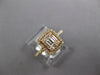 WIDE .50CT DIAMOND 18KT YELLOW GOLD 3D BAGUETTE INIVISIBLE SQUARE HALO LOVE RING