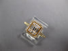 WIDE .50CT DIAMOND 18KT YELLOW GOLD 3D BAGUETTE INIVISIBLE SQUARE HALO LOVE RING