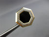 LARGE .40CT DIAMOND & AAA ONYX 14KT YELLOW GOLD HEXAGON CLIP ON EARRINGS #27045