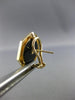 LARGE .40CT DIAMOND & AAA ONYX 14KT YELLOW GOLD HEXAGON CLIP ON EARRINGS #27045