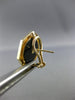 LARGE .40CT DIAMOND & AAA ONYX 14KT YELLOW GOLD HEXAGON CLIP ON EARRINGS #27045