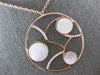 LARGE .36CT DIAMOND & AAA MOTHER OF PEARL 14KT ROSE GOLD CIRCULAR FUN NECKLACE