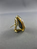 LARGE .40CT DIAMOND & AAA ONYX 14KT YELLOW GOLD HEXAGON CLIP ON EARRINGS #27045