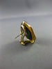 LARGE .40CT DIAMOND & AAA ONYX 14KT YELLOW GOLD HEXAGON CLIP ON EARRINGS #27045