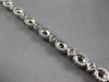 WIDE 7.96CT DIAMOND & AAA EMERALD 18K WHITE GOLD 3D OVAL & ROUND TENNIS BRACELET