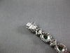 WIDE 7.96CT DIAMOND & AAA EMERALD 18K WHITE GOLD 3D OVAL & ROUND TENNIS BRACELET