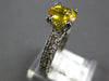 1.47CT DIAMOND & YELLOW SAPPHIRE 18K WHITE GOLD 3D OVAL FILIGREE ENGAGEMENT RING