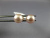 ESTATE AAA 6mm PINK SOUTH SEA PEARL 14K YELLOW GOLD CLASSIC STUD EARRINGS #ELV64
