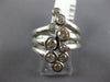 ESTATE LARGE .81CT DIAMOND 14KT WHITE GOLD ETOILE CLUSTER CRISS CROSS FUN RING