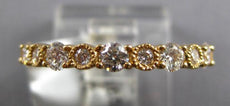 .48CT DIAMOND 18KT YELLOW GOLD FILIGREE SEMI ETERNITY WEDDING ANNIVERSARY RING