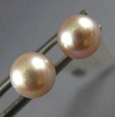 ESTATE AAA 6mm PINK SOUTH SEA PEARL 14K YELLOW GOLD CLASSIC STUD EARRINGS #ELV64