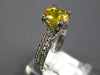 1.47CT DIAMOND & YELLOW SAPPHIRE 18K WHITE GOLD 3D OVAL FILIGREE ENGAGEMENT RING