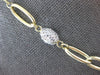 ESTATE 1.40CT DIAMOND 14KT YELLOW GOLD 3D OVAL BY THE YARD LINK FUN NECKLACE