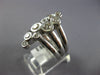 ESTATE LARGE .81CT DIAMOND 14KT WHITE GOLD ETOILE CLUSTER CRISS CROSS FUN RING