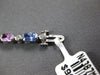 7.7CT DIAMOND & AAA MULTI COLOR SAPPHIRE 18K WHITE GOLD BAGUETTE TENNIS BRACELET