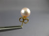 ESTATE AAA 6mm PINK SOUTH SEA PEARL 14K YELLOW GOLD CLASSIC STUD EARRINGS #ELV64