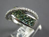 3.70CT DIAMOND & AAA RAINBOW GREEN AMETHYST 14K WHITE GOLD CRISS CROSS LOVE RING