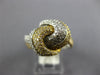 ESTATE LARGE 1.80CT DIAMOND 18KT TWO TONE GOLD 3D CLASSIC LOVE KNOT FUN RING
