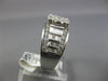 LARGE 2.75CT DIAMOND 14KT WHITE GOLD 3D ROUND & BAGUETTE FLOWER ENGAGEMENT RING