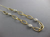 ESTATE 1.40CT DIAMOND 14KT YELLOW GOLD 3D OVAL BY THE YARD LINK FUN NECKLACE