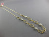 ESTATE 1.40CT DIAMOND 14KT YELLOW GOLD 3D OVAL BY THE YARD LINK FUN NECKLACE